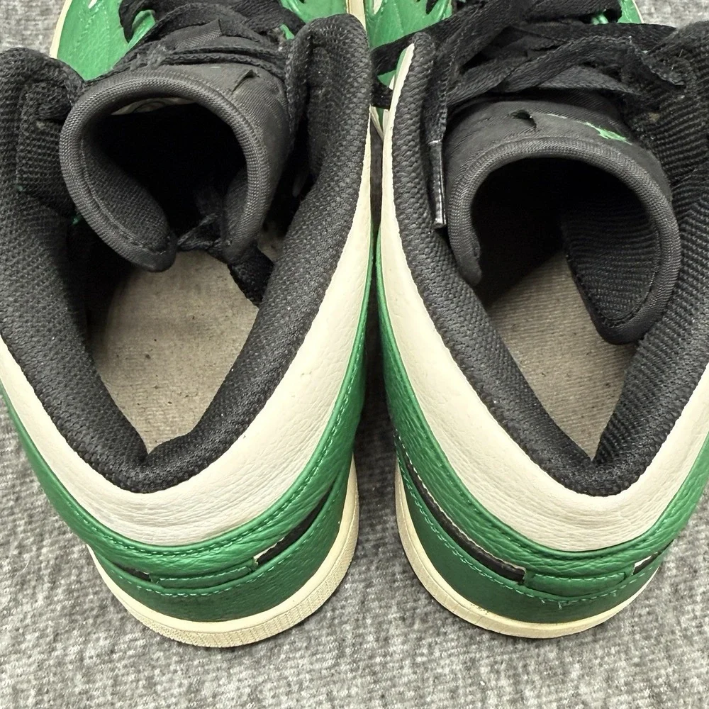 Nike Air‎ Jordan 1 Mid Lucky Green Black Sail Mens Sz 11.5 852542-301